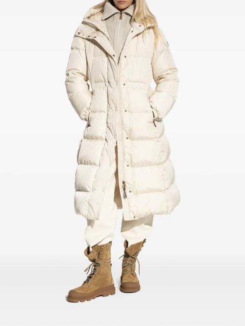 Moncler Chamer hooded quilted coat - White