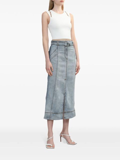 Aje two-tone midi denim skirt - Blue - zdjęcie produktu nr 2