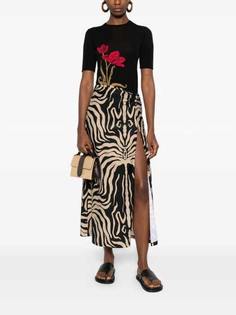 Johanna Ortiz Nuevo Destino midi skirt - Black