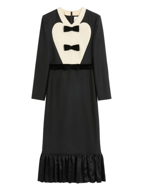 Valentino Garavani bow-detail midi dress - Black - zdjęcie produktu nr 1