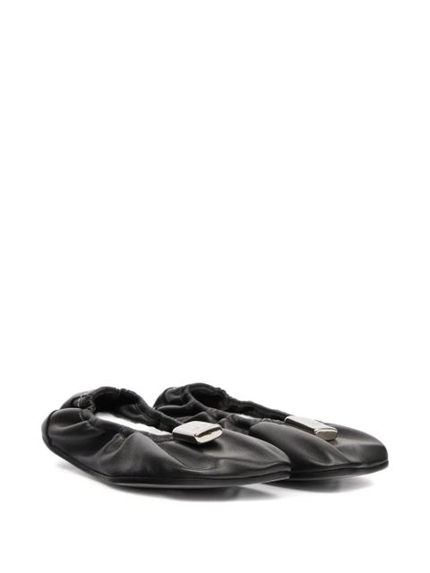 MM6 Maison Margiela charm gathered ballet flats - Black - zdjęcie produktu nr 2