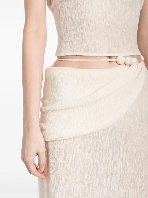 Magda Butrym wraparound maxi skirt - Neutrals