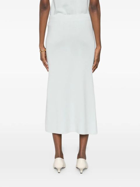 Jil Sander button-detail midi skirt - Blue