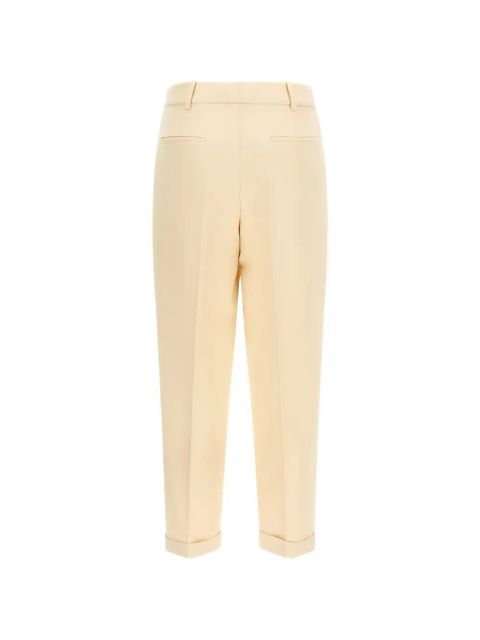 FENDI embroidered-logo pleated trousers - Neutrals - zdjęcie produktu nr 2