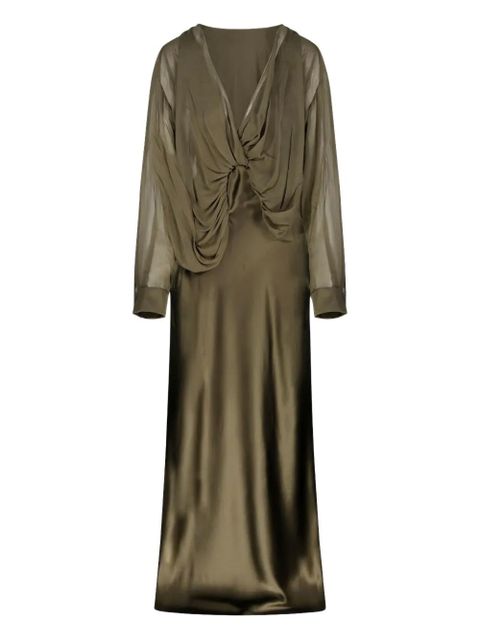 Christopher Esber draped-details maxi dress - Green - zdjęcie produktu nr 1