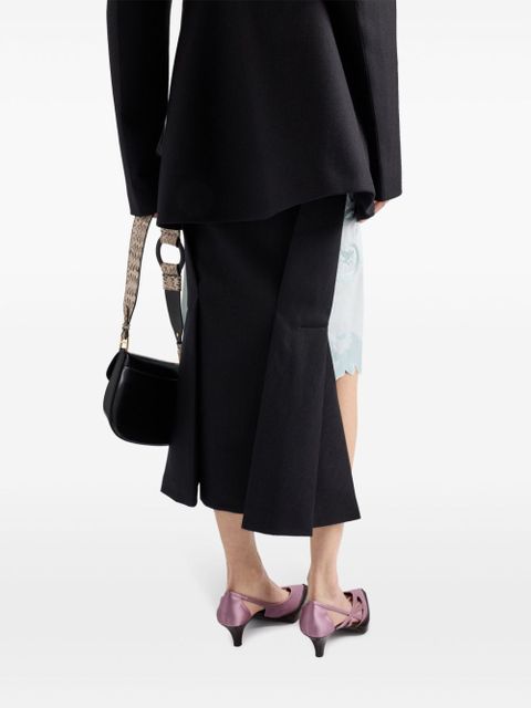 Prada deconstructed midi-skirt - Blue