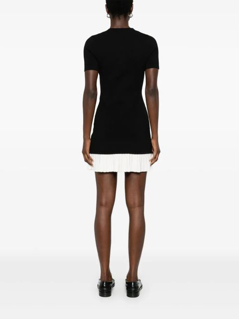 SANDRO pleated mini dress - Black