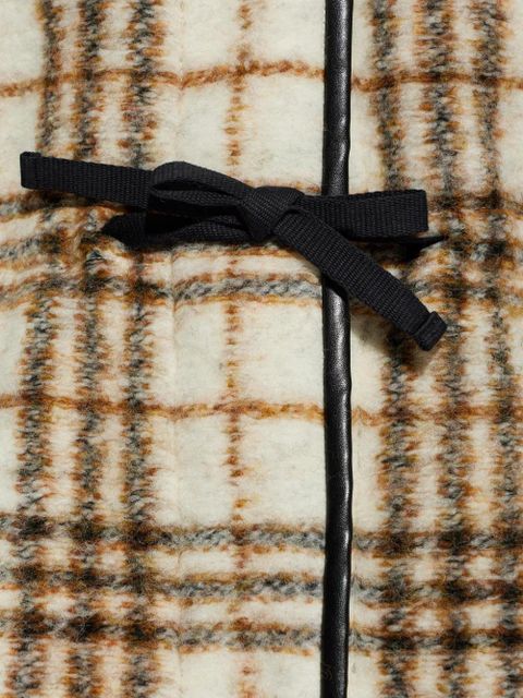 MARANT ÉTOILE checked tie coat - Neutrals