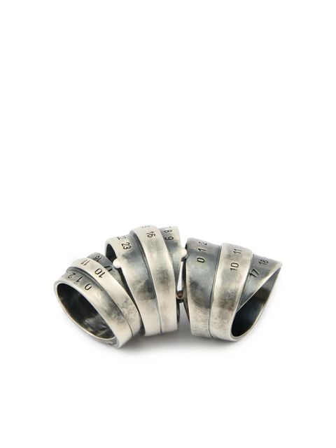 MM6 Maison Margiela Signautre Numbers motif ring - Silver - zdjęcie produktu nr 2