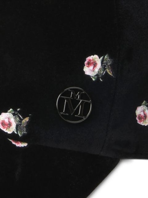 Maison Michel floral-embroidered hat - Black - zdjęcie produktu nr 2