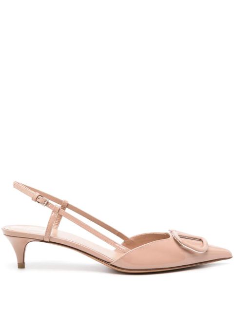 Valentino Garavani 40mm VLogo Signature slingback pumps - Pink - zdjęcie produktu nr 1