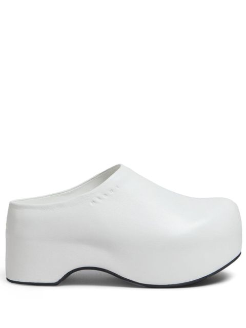 Marni chunky leather mules - White - zdjęcie produktu nr 1