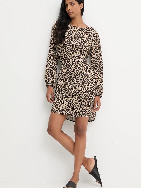 Answear.LAB sukienka kolor beżowy mini prosta - zdjęcie produktu nr 2