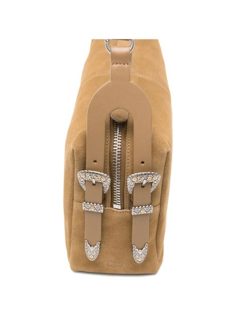 PINKO medium Keeper suede shoulder bag - Neutrals