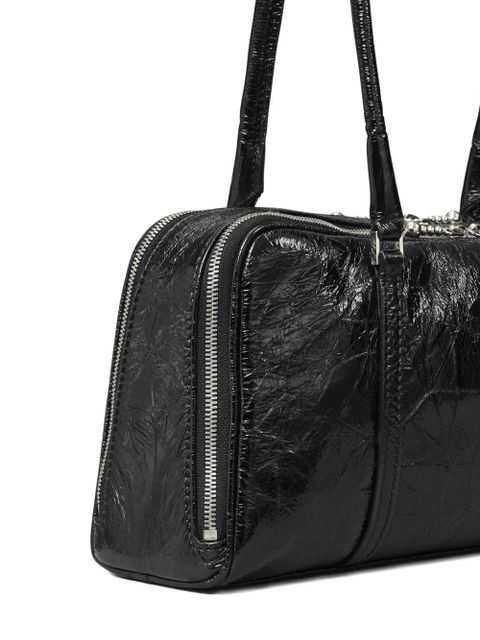 Tory Burch small Marshmallow crinkle-leather shoulder bag - Black