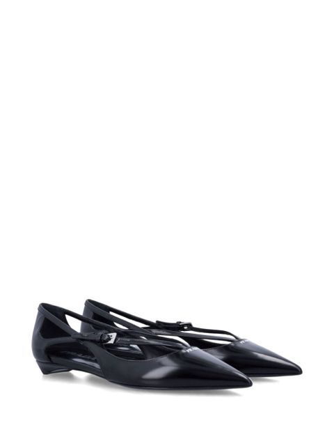 Prada cut-out ballerina shoes - Black