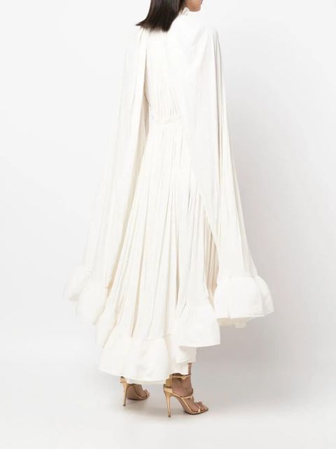 Lanvin cape-design midi-dress - White