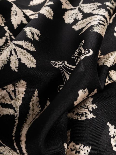 Max Mara leaf-print scarf - Black - zdjęcie produktu nr 2