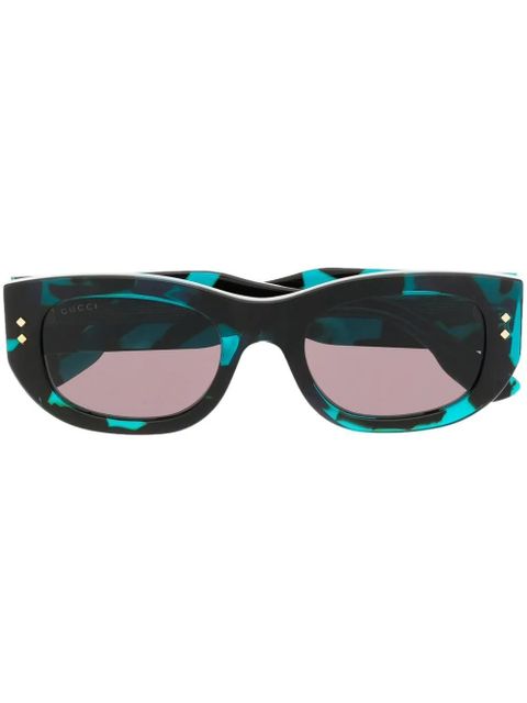 Gucci Eyewear square tinted sunglasses - Blue - zdjęcie produktu nr 1