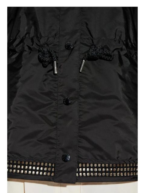 Moncler crochet-trim jacket - Black
