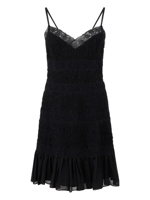 Valentino Garavani lace-trim ruffled dress - Black - zdjęcie produktu nr 1