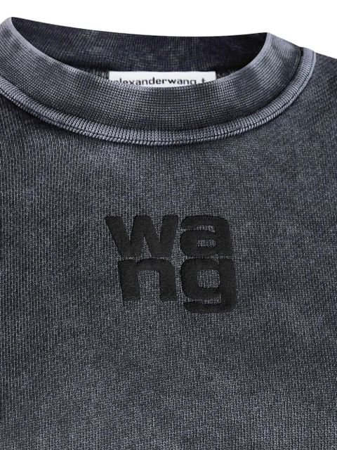 Alexander Wang logo-embroidered sweatshirt - Grey