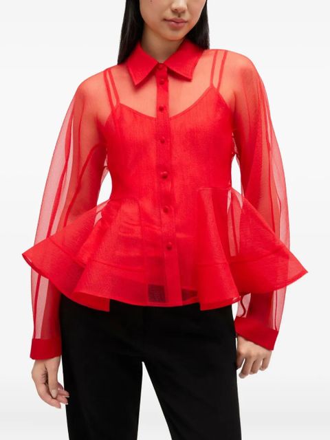 GANNI long-sleeve shirt - Red - zdjęcie produktu nr 2