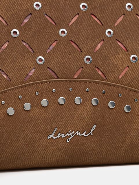 Desigual torebka YANKEE LEIRIA MINI CA kolor brązowy 25WAXPB5