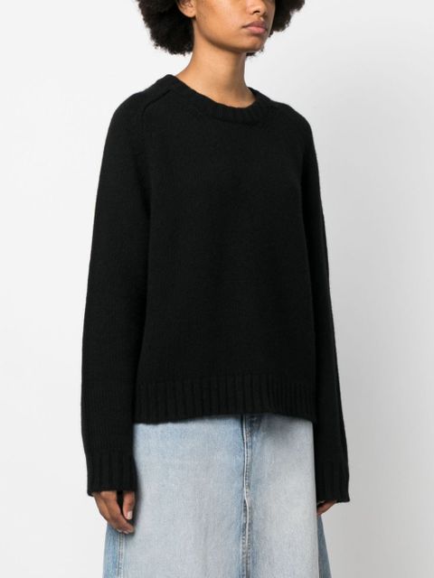 KHAITE Mae cashmere crew-neck jumper - Black