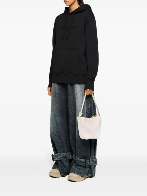 JW Anderson Classic logo-embroidered hoodie - Black