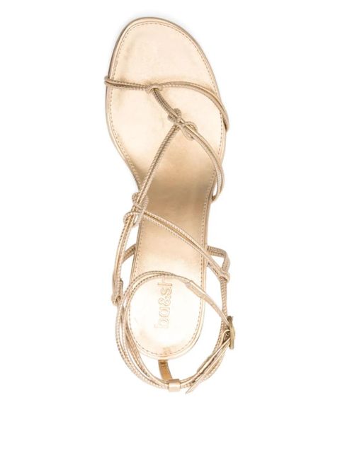 Ba&Sh 80mm knotted leather sandals - Gold - zdjęcie produktu nr 2
