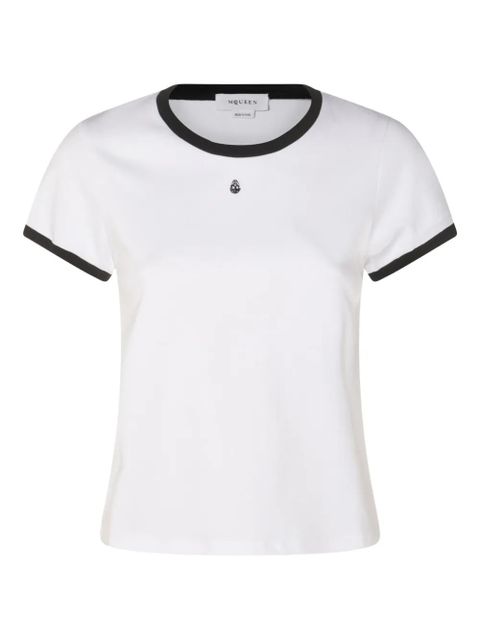 Alexander McQueen contrast-trim t-shirt - White - zdjęcie produktu nr 1