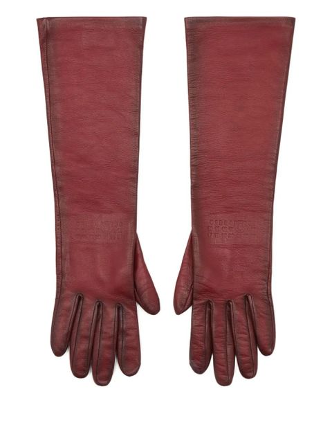 MM6 Maison Margiela lambskin gloves - Red - zdjęcie produktu nr 1
