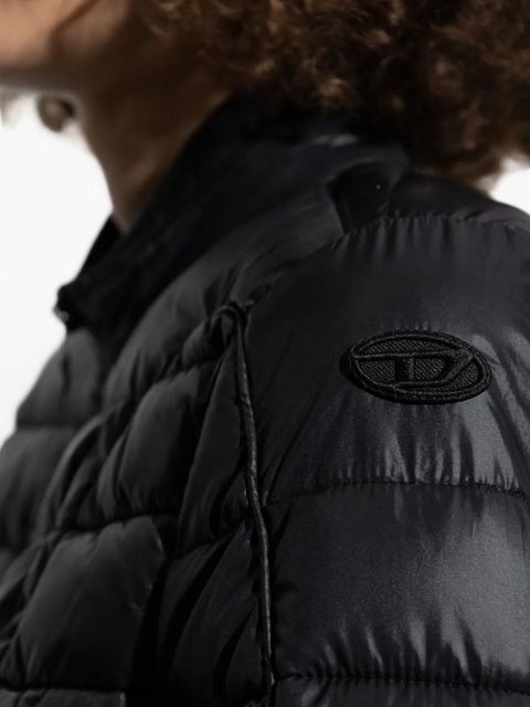 Diesel quilted zip-front jacket - Black