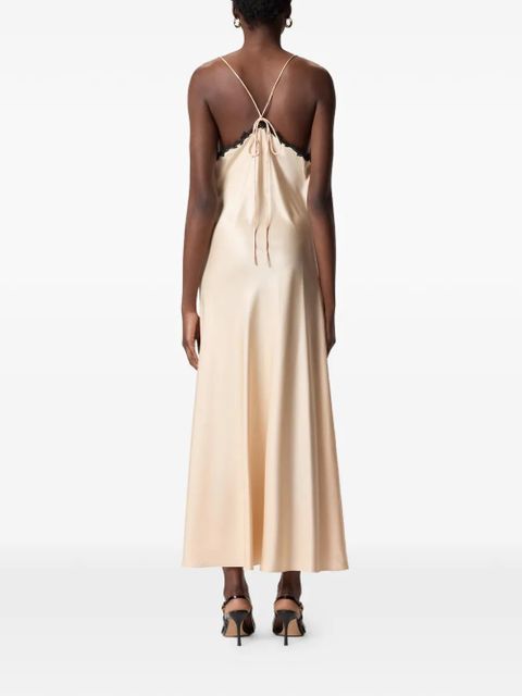 PINKO lace-detail dress - Neutrals