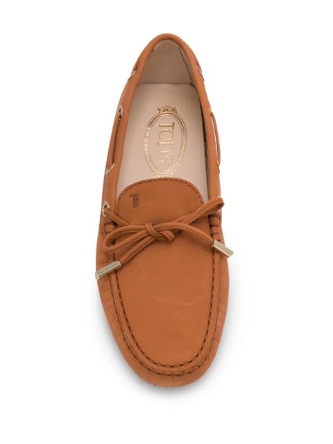 Tod's leather driving loafers - Orange