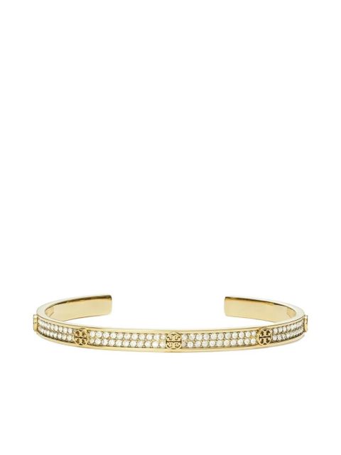 Tory Burch Icon pavé cuff bracelet - Gold