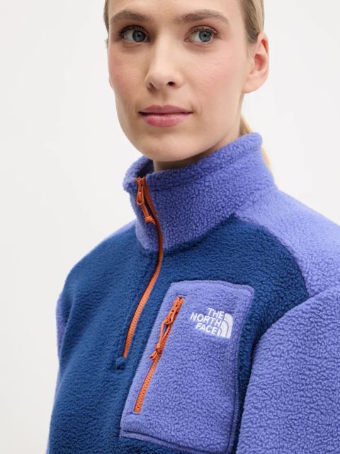 The North Face bluza polarowa Yumiori kolor granatowy z aplikacją NF0A8843BU41