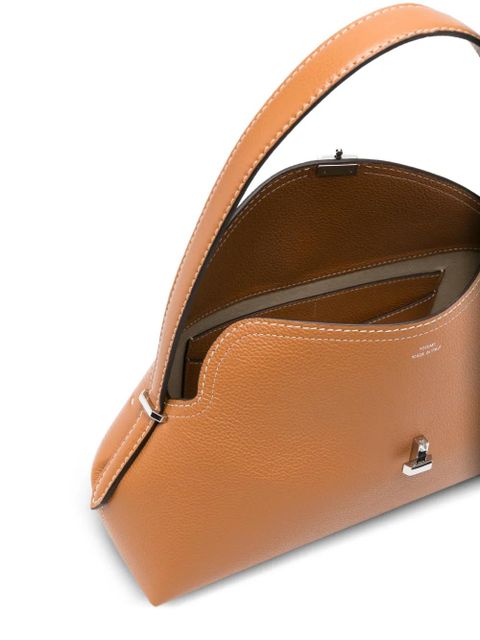 TOTEME grained-leather T-lock shoulder bag - Neutrals