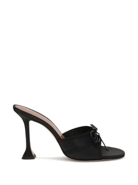 Amina Muaddi Eleonora bow-detail heeled sandals - Black - zdjęcie produktu nr 1