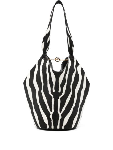 KHAITE mini zebra-print tote bag - Black - zdjęcie produktu nr 1