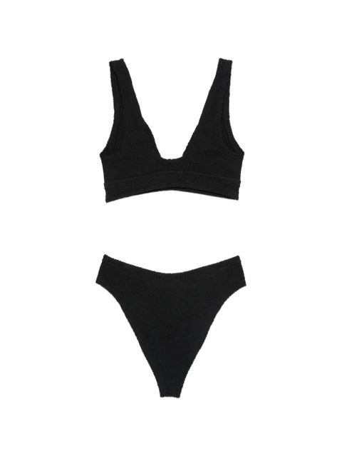 Hunza G V-neck wide straps beachwear - Black - zdjęcie produktu nr 2