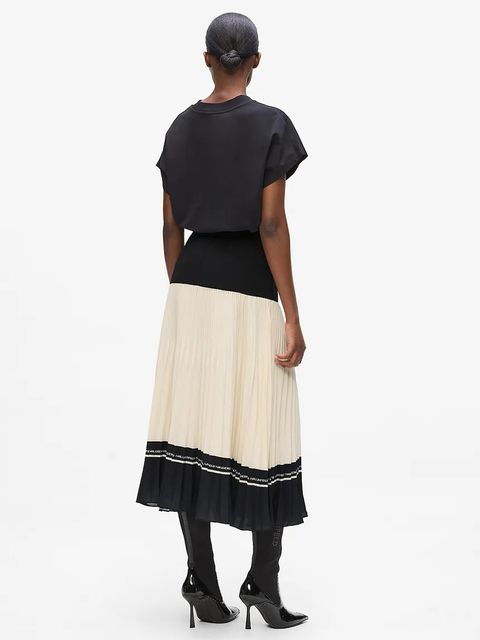 Karl Lagerfeld spódnica kolor czarny maxi rozkloszowana A4W12014 - zdjęcie produktu nr 2