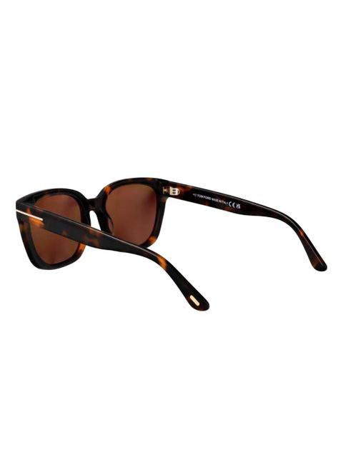 TOM FORD Eyewear square-frame tortoiseshell sunglasses - Brown