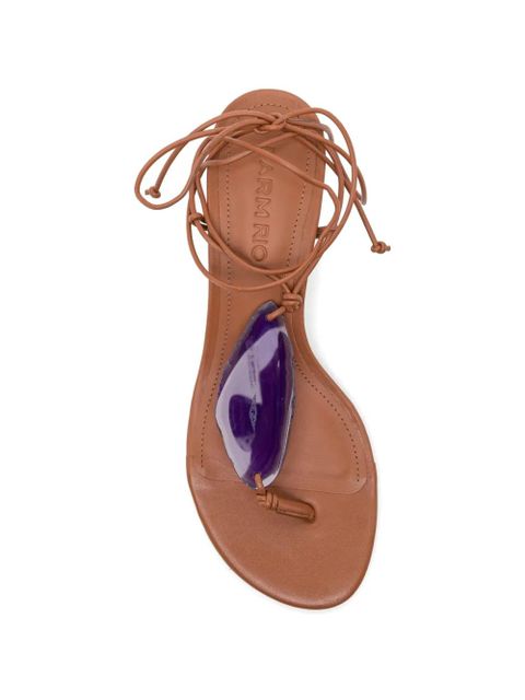 FARM Rio lace up sandals - Brown