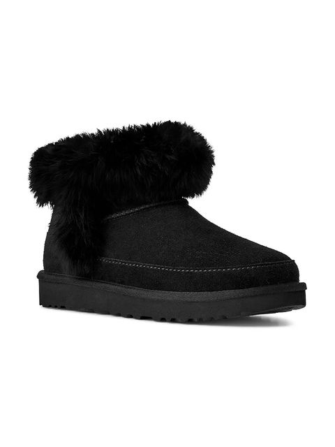 UGG śniegowce zamszowe Classic Ultra Mini Chalet kolor czarny 1173832.BLK