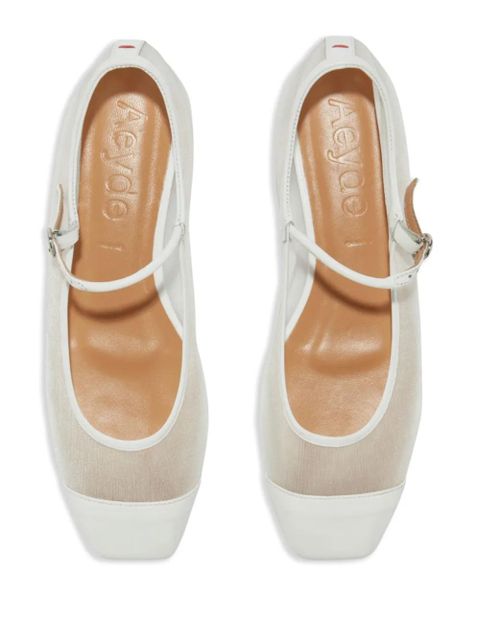 Aeyde Uma Mesh ballerina flats - White - zdjęcie produktu nr 2