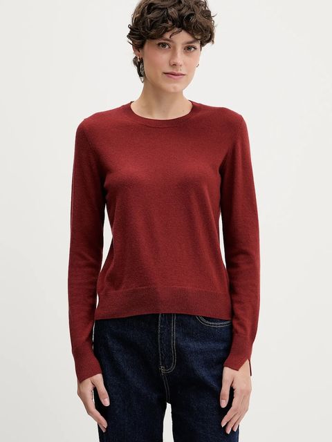 Sisley sweter damski kolor czerwony lekki 102HM100F - zdjęcie produktu nr 1