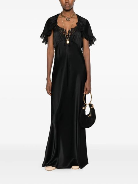 Chloé lace-cape maxi dress - Black - zdjęcie produktu nr 2