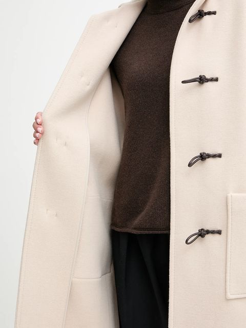 MAX&Co. płaszcz z dodatkiem wełny kolor beżowy 2526086124200